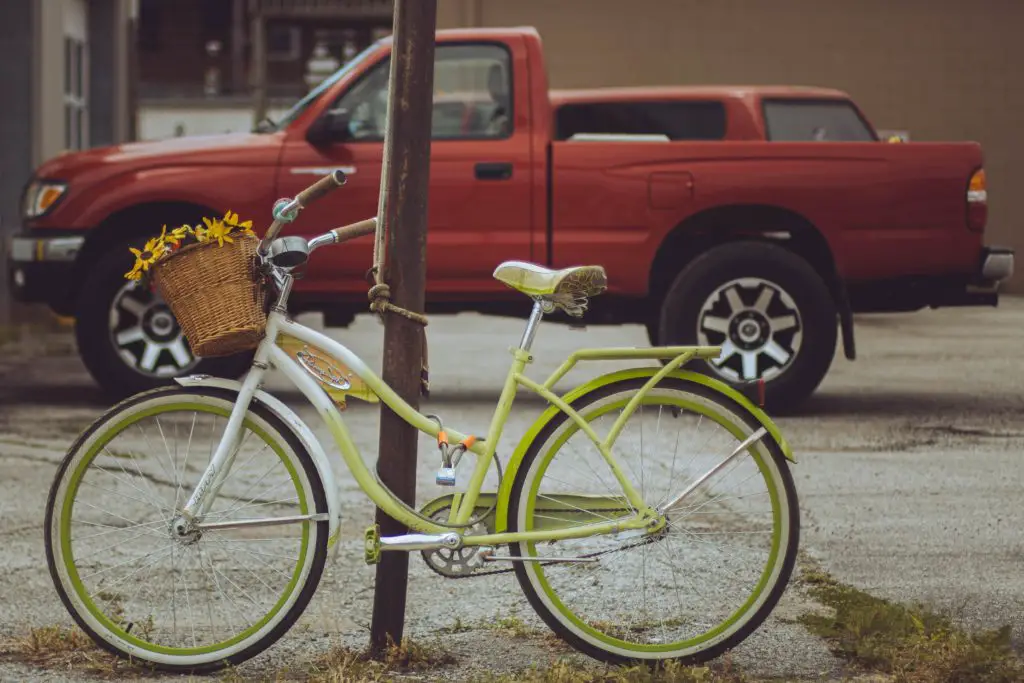 Bike near car