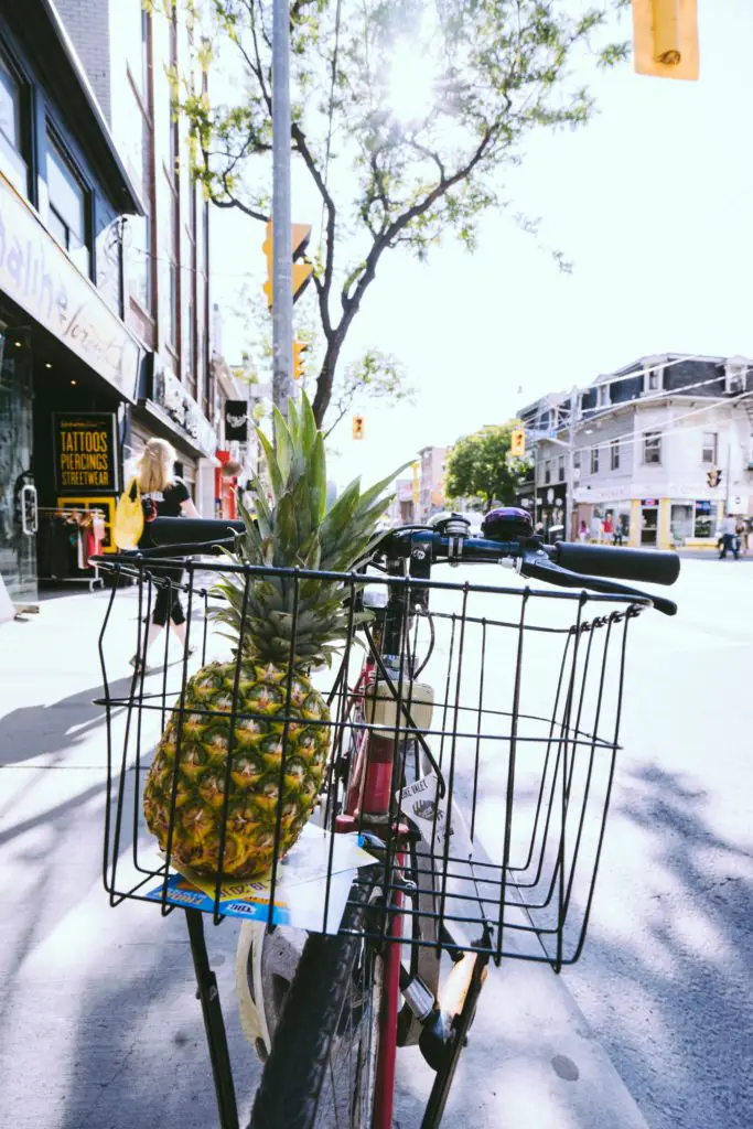 Bike rear rack with basket