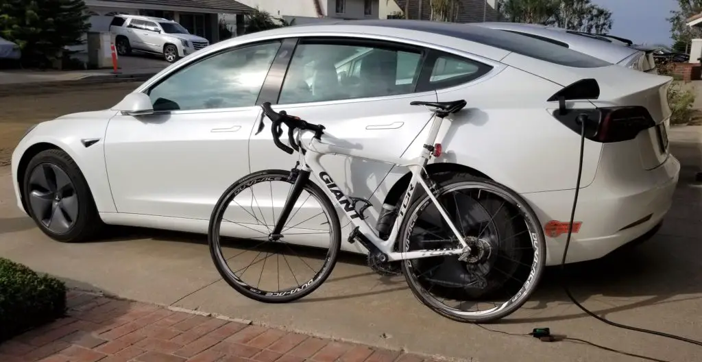 Bike near car