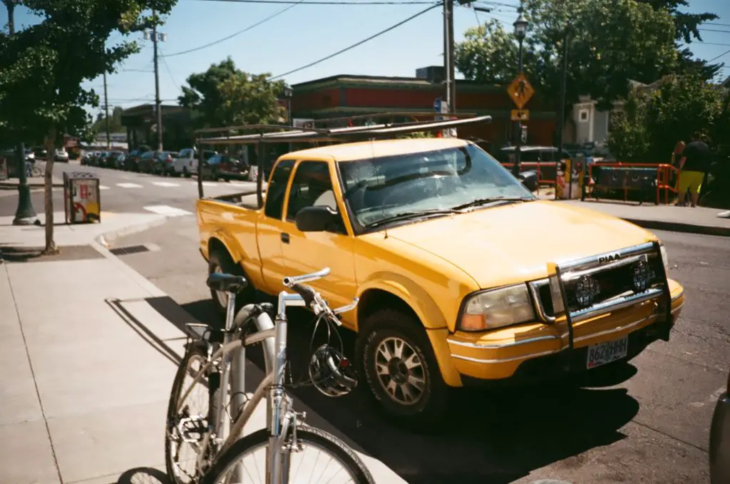 Bike near car