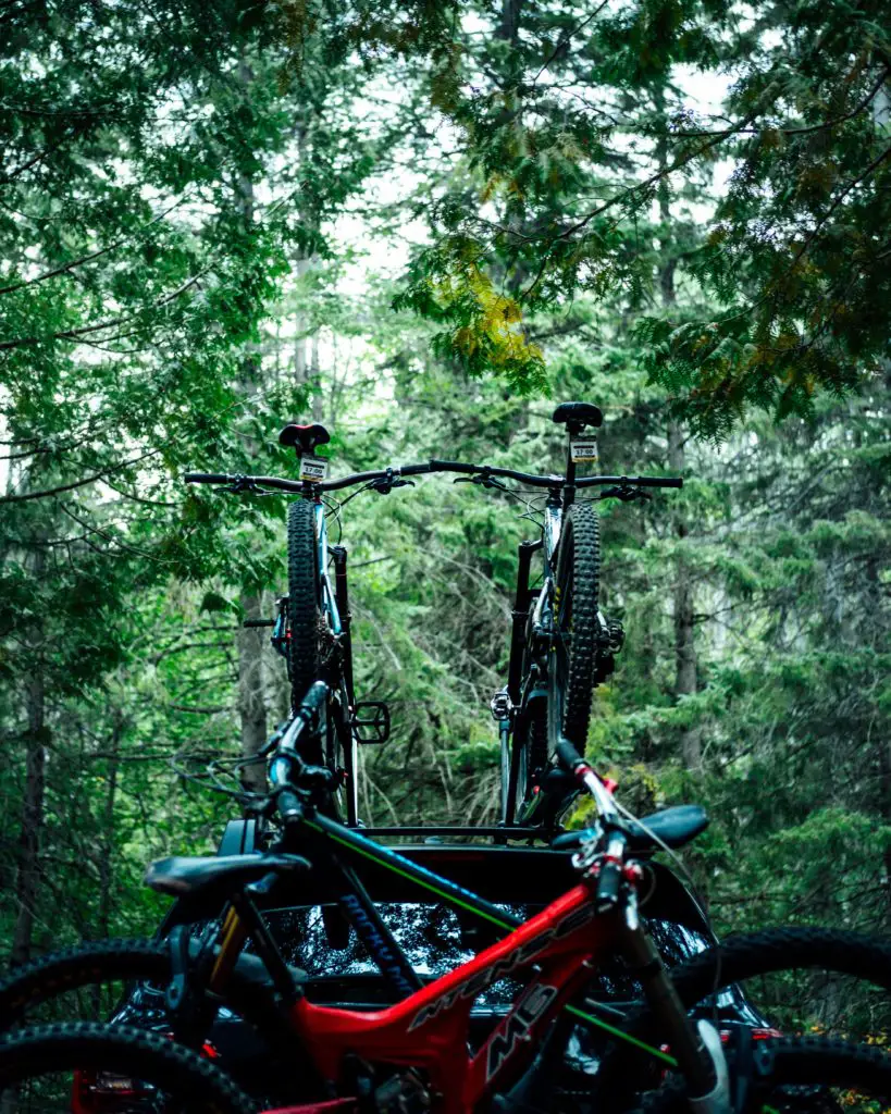 Bike on car bike rack